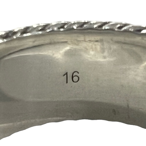 Gucci Marmont GG Braided Logo Silver Ring - Picture 4 of 7